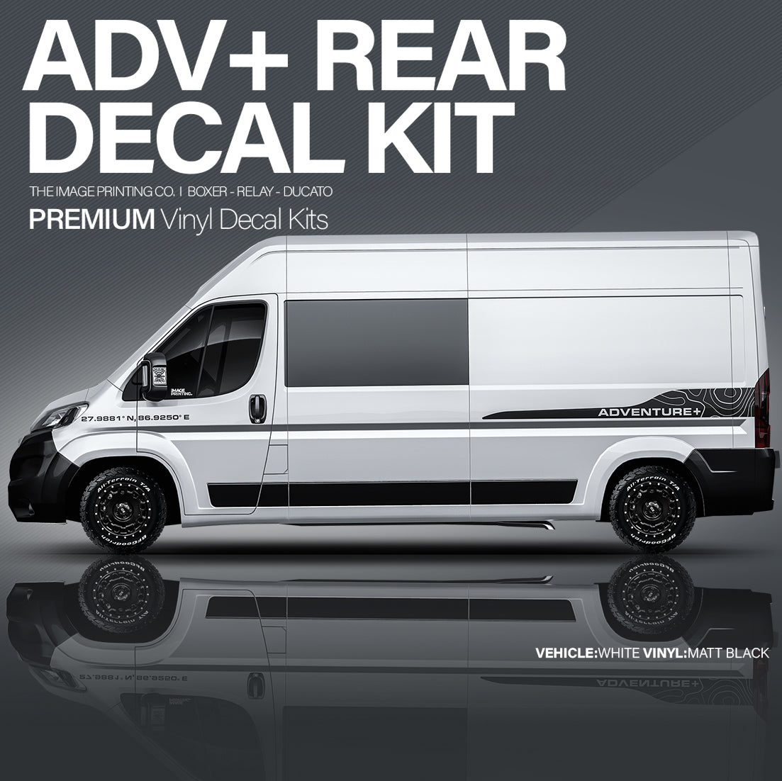 Ducato Relay Boxer Topographic Adv+ Rear Decal